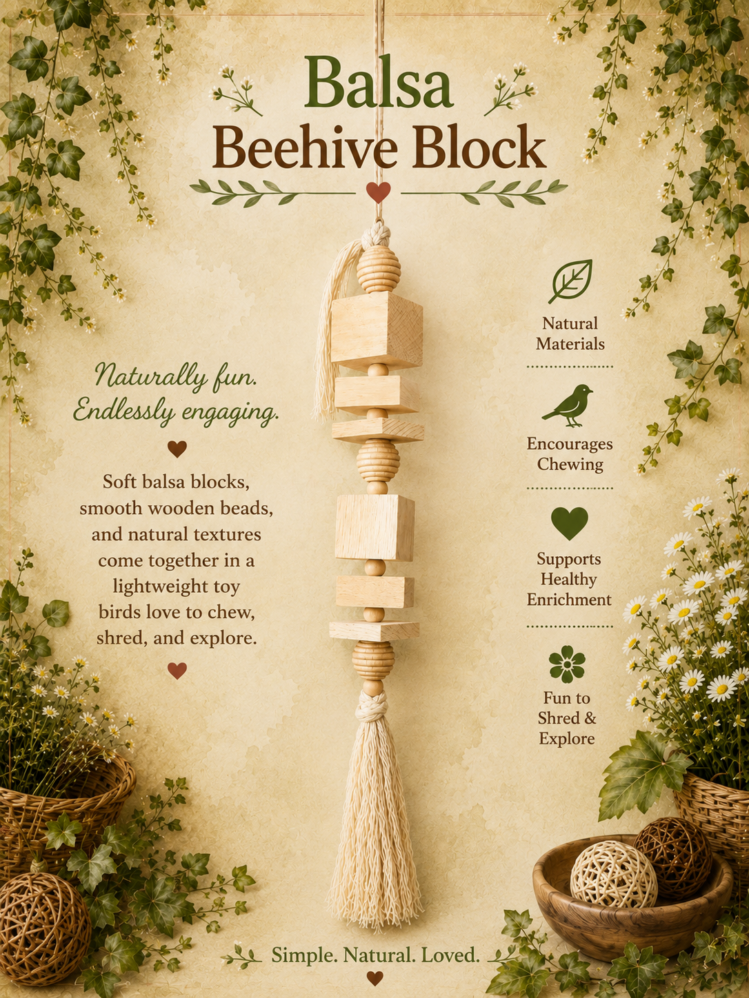 Balsa Beehive Block