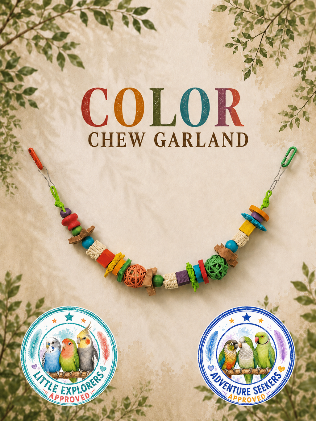 Color chew garland