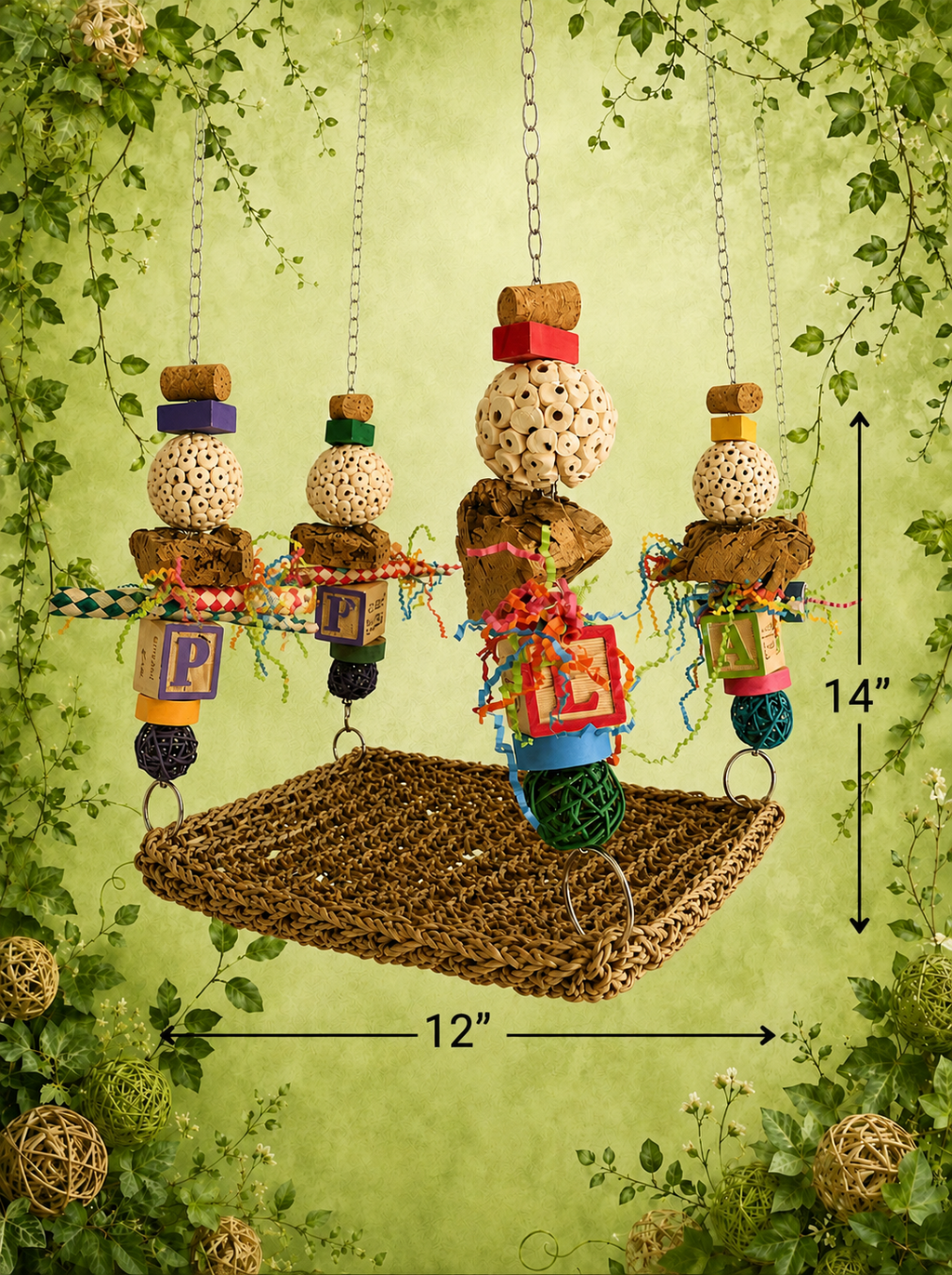 Seagrass mat swing
