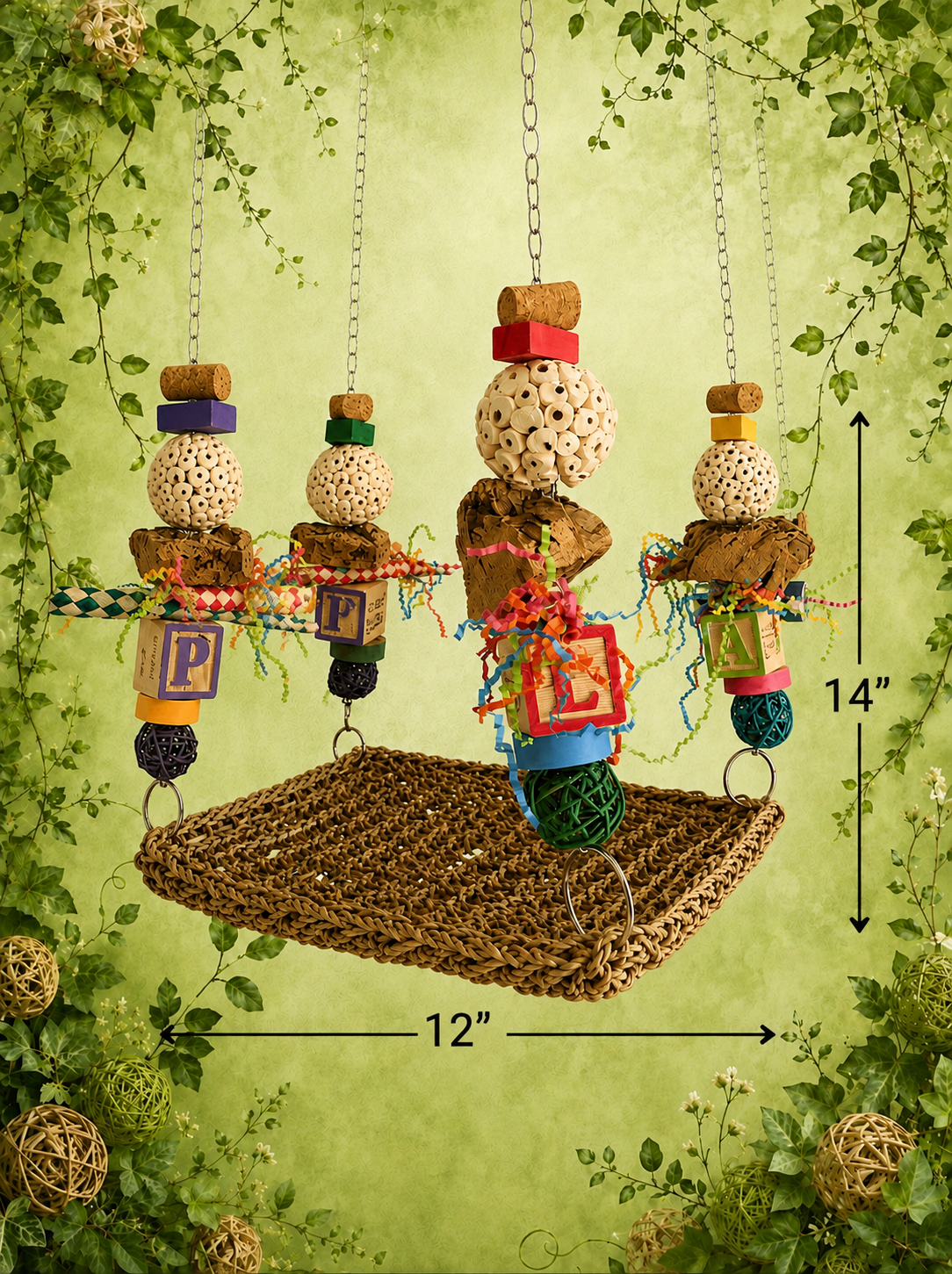 Seagrass mat swing
