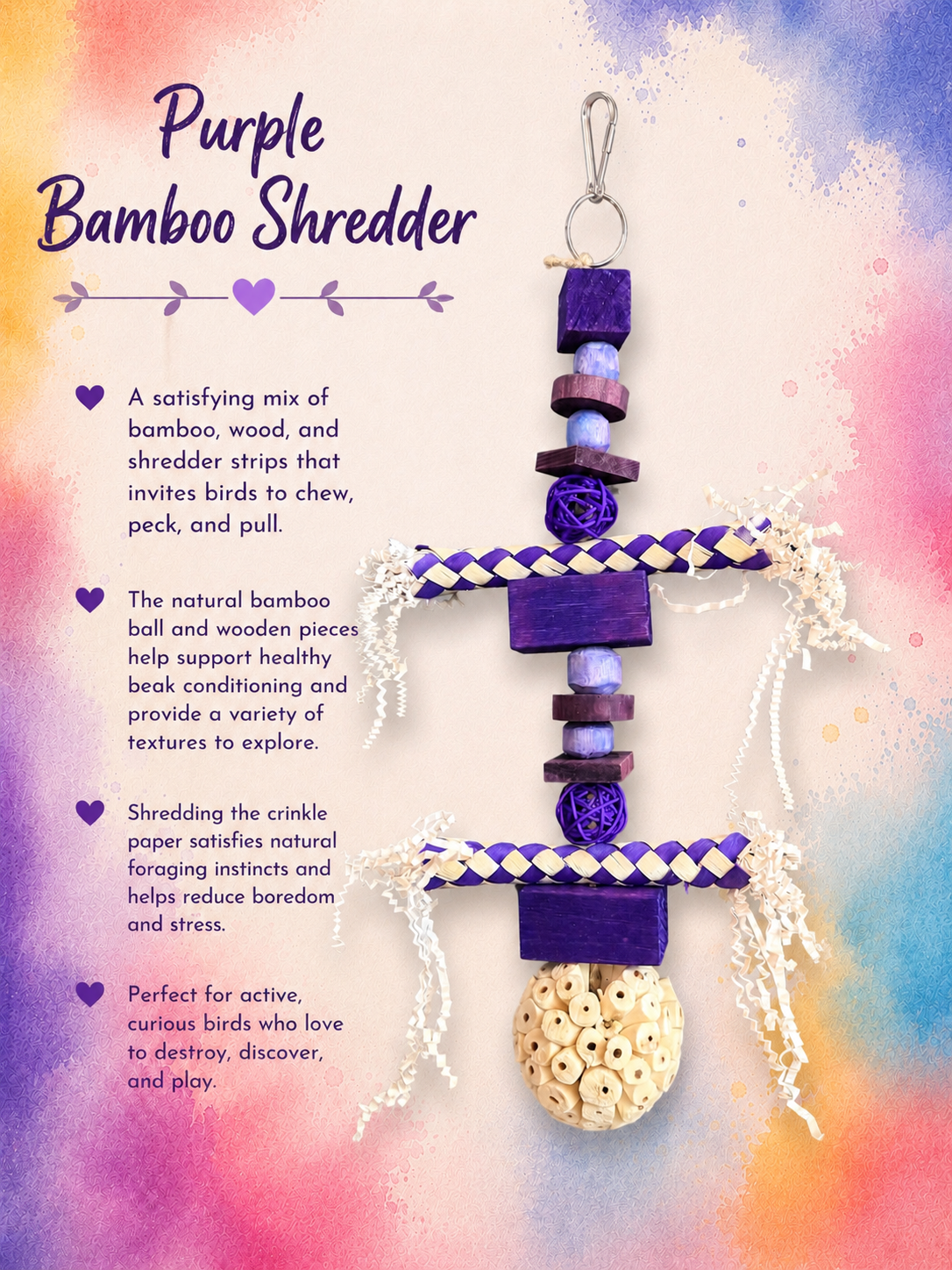 Purple Bamboo Shredder